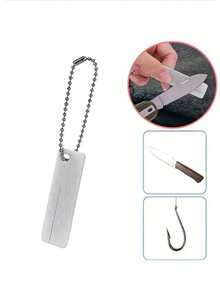 1 Pc Mini Portable Diamond Sharpening Stone Fish Hook Sharpen Tools Knife Sharpener - Sharpen Knives, Fish Hooks, Awls, And Fingernails With Ease Sharpened Stone Hook File Is A Must-Have Tool For Anglers