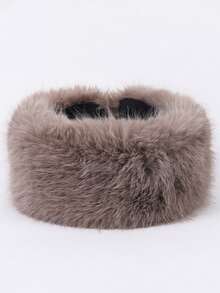 Classic New Solid Color Faux Fur Thick Fur Headband, Headwrap, Earwarmer, Headband For Autumn/Winter Fall