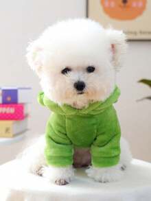 1件寵物衣服，可愛青蛙設計，適合小型犬和貓，保暖舒適，非常適合秋冬派對、萬聖節和其他場合 - 彩色 - 查看 1