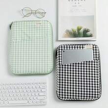 Koreanischer Stil Livework Karomuster iPad Tablet Hülle, passend für 11" & 13" Laptop Hülle, Laptoptasche, Laptophülle, Laptopcover für Reisen, wasserdicht, tragbar für Herren Laptoptaschen