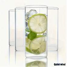 6/4pcs 16.9/12.8oz Square Crystal Glass Drinking Glasses Set, Clear Stemmed Beverage Cups For Iced Coffee, Multi-Purpose Barware For Home Kitchen, Party Use, Restaurant-Grade Entertaining Essentials, Best For Christmas, Perfect For Thanksgiving