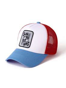 1 Piece Poker Embroidery Trucker Hat, Unisex Casual Outdoor Sun Protection Fitted Cap - Mesh Hat (trucker Hat) - View 16