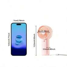 1pc Portable Handheld Cooling Fan - No Battery Needed, One-Click Operation, Compact & Lightweight Personal Mini Cooling Device For Summer Relief, Home & Outdoor Use, Cooling Fan Portable, Sleek Design, Userfriendly Design - Màu xanh lam - Xem 3