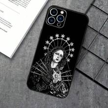 Funda de Teléfono Virgen María Virgen de Guadalupe Compatible con Apple  15,14,13,12,11,XS,XR,X,8,7,Pro,Max,Plus,mini Funda de Silicona Negra, Funda Compatible con  17, Funda  17 Pro, Funda  17 Pro Max - z3 - Ver 11
