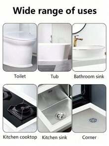 1/2 Rolle weiße selbstklebende Dichtungsband, hochklebend, wasserdicht, schimmelresistent, ölbeständiges Dichtungsband für Badezimmer, Küche, Toilette, Badewanne, Spüle, Wand usw. Weihnachtsstrumpf-Füllungen, Geschenke, lustige Geschenke, Ramadan, personalisierte Geschenke - Weiss - Übersicht 3