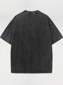 Disney Genuine Authorization! Front Car Story Tow Mater College Style Printed 100% Cotton Washed T-Shirt, Daily Leisure Or Personalized Wear Or IP Collection, Disney - 黑色 - 查看 2