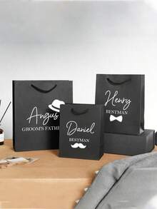 1 pièce Sac cadeau, Sac cadeau personnalisé pour garçon d'honneur, Sac cadeau de haute qualité pour garçon d'honneur, Sac cadeau personnalisé pour mariage, anniversaire, enterrement de vie de garçon, cadeau de retour de mariage