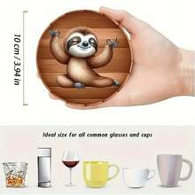 8 pièces/set Dessous de verre en bois, convient pour divers espaces commerciaux, salon, cuisine, salle à manger, cadeau, 1 set de 8 pièces, 200 sets de 1600 pièces