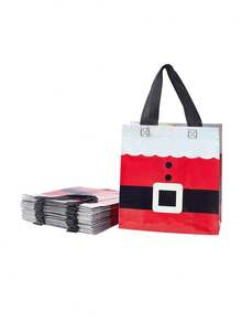 1/3/5 pièces Sac cadeau de Noël, sac non tissé, sacs cadeaux réutilisables avec poignées, sacs à main holographiques du Père Noël, convient pour les fêtes, les anniversaires, les baptêmes, les cadeaux de Noël, en vrac, pour les fournitures d'emballage de bonbons