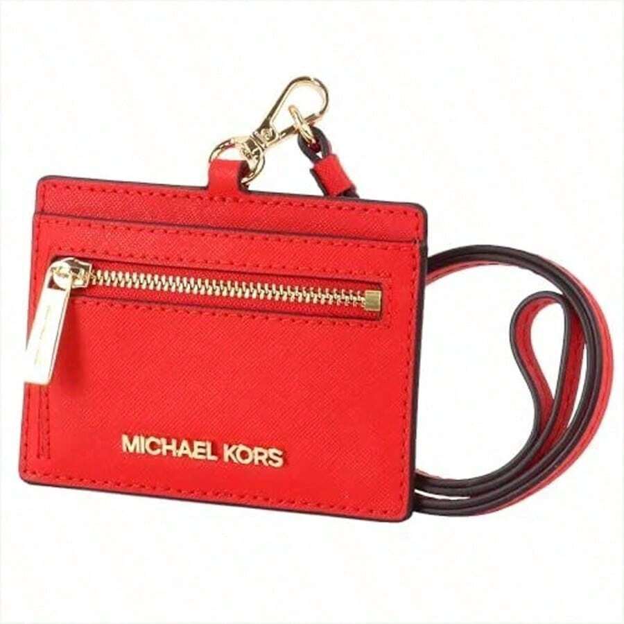 Michael Kors Michael Kors Jet Set Letter Logo Zipper Opening And Closing Texture Neck Bag Card Case 35S3GTVD3L