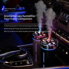 Nawilżacz powietrza do samochodu, nawilżacz aromaterapeutyczny, przenośny mini nawilżacz USB, biurko do biura, oczyszczanie powietrza dla pracowników biurowych, nawilżanie skóry, redukcja suchości, mgiełka w sprayu, głębokie nawilżanie, kolorowe światło LED, przenośne i lekkie