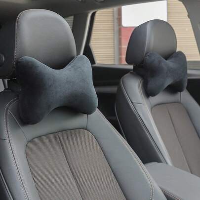 1pc/2pcs Car Headrest, Neck Support Pillow, Car Neck Pillow, Cervical Pillow, Neck Cushion, Car Interior Product, Suitable For Driving, Home, Office Chairs, Relieve Neck Pain And Pressure, Car Pillow, Car Seat Cushion