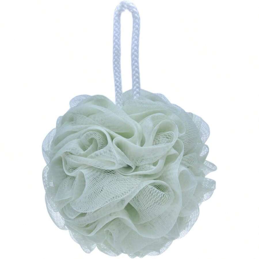 Mesh Bath Sponge Exfoliating Bath Ball Cleansing Accessory Scrub And Foam Bath Ball, Green, 1pc