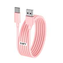 1~3pcs USB A To USB C Fast Charging Cable, Long 3FT/6FT Car Charger Type C Cable, Compatible With IPhone 17 16 15 Pro/Pro Max/Plus, Compatible With Samsung Galaxy S25 S24 S23 S22 S21 S20 S10 A55 A54 Flip Compatible With IPhone 16, 16 Pro Max, 15, 15 Plus, 15 Pro, 15 Pro Max, Compatible With Redmi, Compatible With OnePlus - Pink - View 9