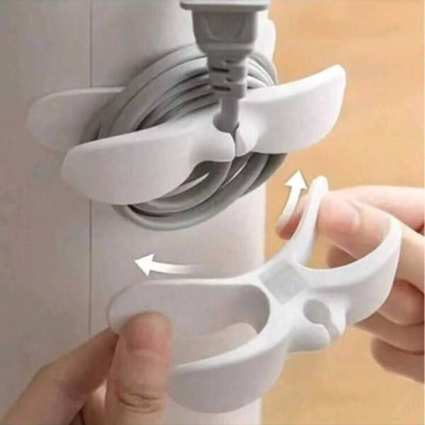 3/4/6pcs Power Cord Organizer, Wall Mounted Power Cord Clips, Kitchen Cord Holder, Home Appliance Cable Winder