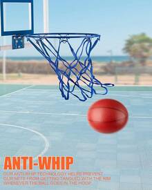 'XXXYYY Red de Baloncesto de Repuesto 8 Bucles [2 Paquetes], Color Vibrante, para Paredes de Puertas/Comedores Interiores Aro de 8''-10.25''' PLQ1 - Azul - Ver 6