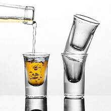 2/6/12pcs 30ml/1oz Clear Shot Glasses With Heavy Base, Bulk Rock Shot Glasses For Cocktails, Vodka, Espresso, Liqueurs, Tequila, And Desserts, Halloween And Christmas Party Supplies