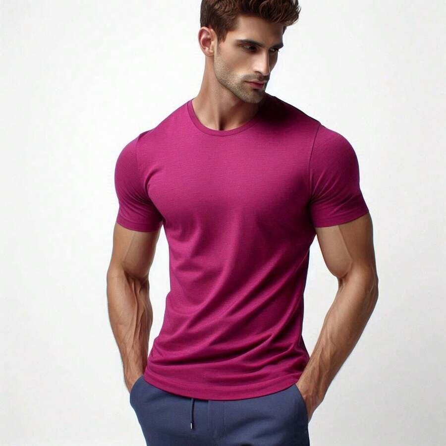 MIL200FIT Men T-Shirts - Hot Pink - View 1