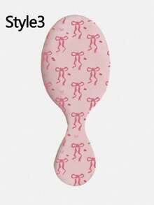 Brosse à cheveux à coussin d'air mini avec imprimé papillon et fleur, mignonne pour les enfants/filles (couleur de brosse à dents aléatoire). Le motif est réparti de manière aléatoire