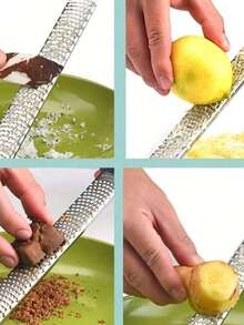 This Multi-Functional Stainless Steel Kitchen Tool Set Includes A Cheese Grater, Slicer, Lemon Zester, Chocolate Shredder, And Fruit Peeler. It Is Suitable For Processing Vegetables, Fruits, Cheese, Chocolate, And Other Food Ingredients. Efficient And Effortless, Easy To Clean. Applicable For Kitchen Cooking, Baking, Restaurant Preparation, Family Gatherings, And More. An Essential Practical Tool For Chefs, Baking Enthusiasts, And Home Cooks.