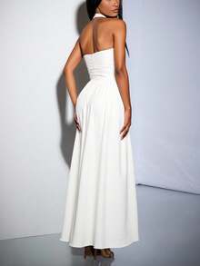 Women Long Dresses - White - View 3