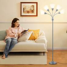 HonoDing Medusa Floor Lamp, Multi Head 5 Light Floor Lamps For Living Room With 5 Lampshade,Home Decor Adjustable Gooseneck Reading Standing Lamp For Bedroom,Office,Kids,Classroom,Light Shade,Halloween Decorations,Decorations For Your Room,Christmas Decorative Lights - US A Type Plug(110-127V) - View 7