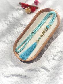 1pc/6pcs Islamic Prayer Beads, 99 Glass Faux Pearl Thread Beads For Muslim Worship And Arabic Praise Bracelet - Multicolor - View 10