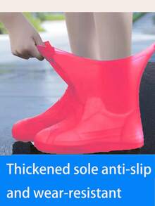 1/2pcs Reusable Outdoor Latex Rain Boots Covers, Waterproof Shoe Protectors For Rainy Days. Available In Multiple Colors, Durable And Long-Lasting. Foldable Colorful Silicone Shoe Covers, Portable Waterproof Shoe Covers