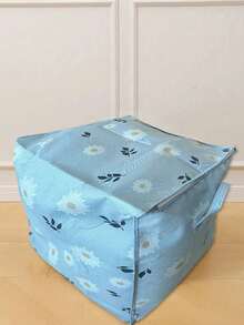 Sac de rangement pliable en tissu, organisateur pliable anti-poussière et anti-humidité avec poignée, parfait pour ranger les couvertures, les jouets, les oreillers, les vêtements de saison, les doudounes, le déménagement, en tissu Oxford de haute qualité, boîte de rangement à fermeture éclair