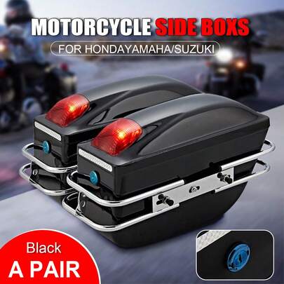 Universal Motorcycle Side Boxs Luggage Tank Tail Tool Bag Hard Case Saddle Bags Side Trunk Motorcycle Saddlebag Trunk Bag