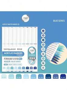 Juego de 9 colores de rotuladores acrílicos Languo, punta suave de gran capacidad, tonos de piel minimalistas tipo macarrón, gris, marrón, coloridos, bolígrafos de color negro, lápices de colores para dibujar personajes de dibujos animados para estudiantes, pinceles de arte DIY para grafiti y pintura, aptos para piedra, vidrio, cerámica, metal y otros materiales, disponibles en 45/126/171 colores