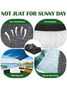 Shade Cloth Outdoor Sun Shade With Grommets, Premium Sunshade Fabric Fence - Durable, Tear-Resistant, Easy To Install For Balcony, Courtyard, And Swimming Pool - Provides Excellent Sunblock, Shade, And Privacy With Taped Edge And Grommets