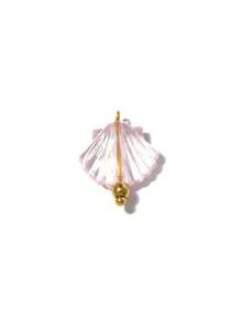 3pcs/Pack Transparent Acrylic Shell Shaped Stainless Steel Curved Needles Accessories, Candy Colors