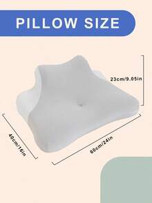 1pc Pillow, Premium Memory Foam Pillow For Neck Pain Relief, Soft And Breathable Pillows, Christmas Decorations, Halloween Decor Discreet Wedge Pillow, Butt Cushion, For Bed Waist Cushion, Washable And Removable Pillow Covers- Ergonomic Design For Side, Meticulous Festival Gifts, Bedding/Pillows Decorative