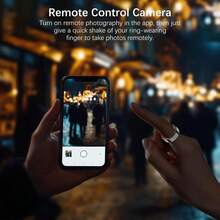 智能戒指，男女通用健身追踪器，血氧监测，血压监测，睡眠监测，计步，兼容和安卓系统，无需订阅费 - 黑色 - 查看 7