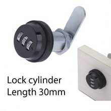 Candado de combinación de 3 dígitos de aleación de zinc - Acabado cepillado, de contraseña mecánica para gabinetes, buzones y puertas