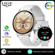 LIGE Women's Fashion Smart Watch Ultra-Thin Case, 100+ Sports Mode, A Variety Of Custom Watch Faces, Music Playback, Timed Photography, Menstrual Reminder, Weather Forecast, Sports Tracking Multi-Function Lightweight High-Level Women's Sports Smart Watch - 黑色 - 查看 16