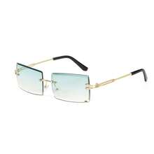 1 pièce /2 pièces Lunettes mode sans monture pour femmes et hommes, vintage de luxe pour voyager et l'extérieur. Lunettes pour femmes, lunettes pour hommes