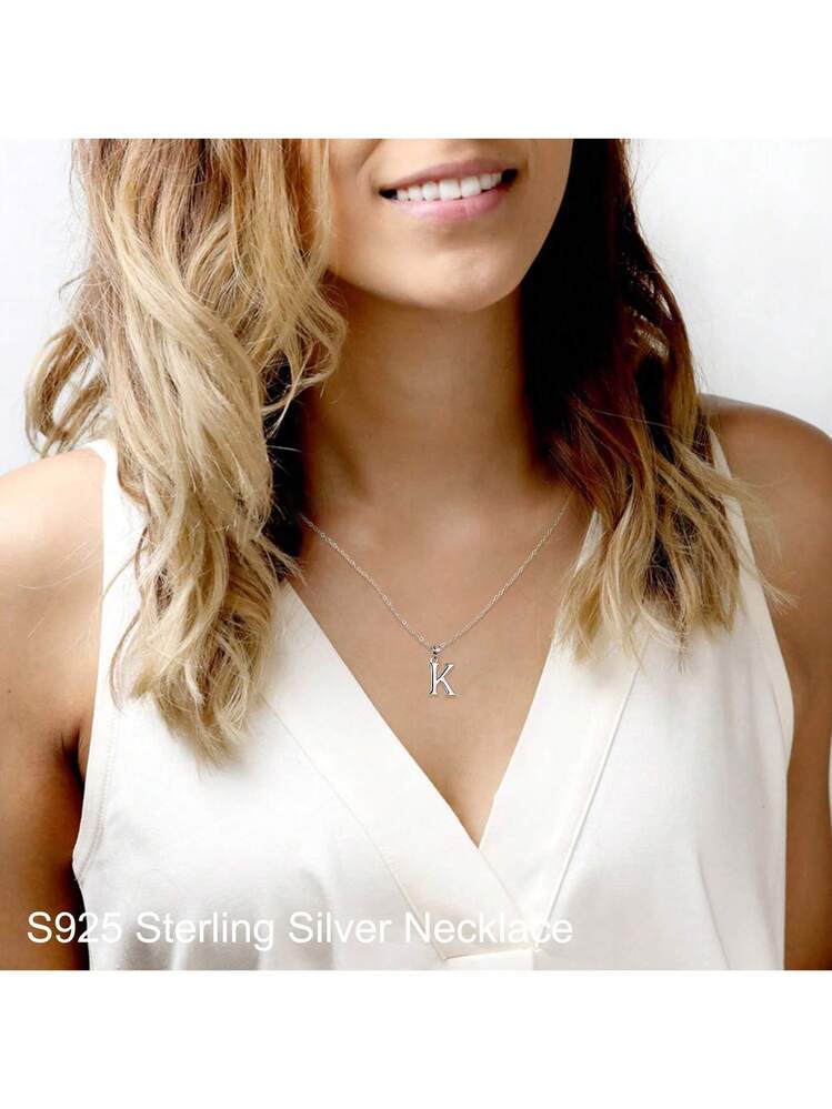 Orecchini A Perno Con Iniziali In Argento 925 Per Donna - Gioielli Silvora, Minimali E Ipoallergenici, Regalo In Scatola