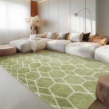 Fast LogisticsArea Rug For Living Room Bedroom 4X6 Feet Soft Shaggy Rug Plush Fluffy Rugs Modern Moroccan Geometric Carpets AntiSkid Durable Carpet For Dorm Nursery Green And WhiteFast Logistics