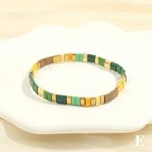 1pc Bohemian Style Colorful Glass Bead Bracelet, Perfect Gift For Men And Women