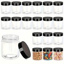 1/3Pcs Plastic Storage Bottles With Lids, Clear Plastic Jars Refillable Plastic Cosmetic Containers,Paint/Ointment/Mask Jars, Eye Cream/Face Cream Bottles, PET Wide-Mouth Transparent Sample Packaging Bottles, Cosmetic Refillable Containers With Screw On Lids For Kitchen Use Lotions & Beauty Products