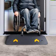 Rubber Threshold Ramp, 2" Rise Threshold Ramp Doorway, Rubber Power Threshold Ramp Rated 33069 Lbs Load Capacity, Non-Slip Surface Rubber Solid Threshold Ramp For Wheelchair And Scooter - Multicolor - View 9