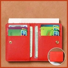Classic Retro Wallet Minimalist Folding Button Coin Purse Driver's License Card Holder Soft Leather Wallet Unisex Short Slim Credit Card Case For Women Money Wallet Mini Wallet Purse Wallet Small Wallet Cute Wallet