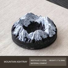 Volcano Snow Mountain Iceberg Cement Ashtray Indoor Or Outdoor Use, Windproof, Ashtray Ash Holder, Desktop Ash Tray For Home Office Decoration