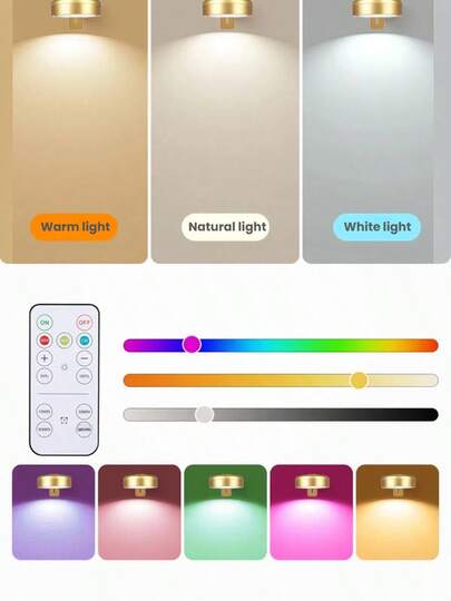 1/3/ USB Rechargeable LED Spot Light, Painting ative Wireless Metal Wand Picture Lights, Fairy Lamps, Led Night Lighting, Book Touch Control Dimmable Lamp, Polished Finish, Home Bedroom Mural Living Room, Room ation,Perfect Gallery, ,Stairs, Corridors 1500mAh Lithium Polymer Battery view 4