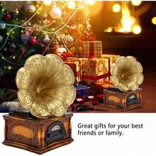 EBTOOLS Hucha, Retro Alcancía, Record Player Shape Piggy Bank, Forma de Tocadiscos Retro Europeo, Adornos de Fonógrafo Vintage para la Decoración de la Oficina en Casa - 1 - Ver 6