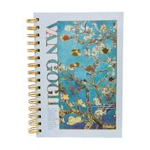 Libreta Francesa Pasta Dura 112 Hojas Rayada/Puntos/Blanca/Cuadro Chico - Variedad de Hojas en una Sola Libreta - Almendro - Ver 1