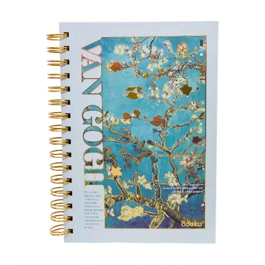 Libreta Francesa Pasta Dura 112 Hojas Rayada/Puntos/Blanca/Cuadro Chico - Variedad de Hojas en una Sola Libreta - Almendro - Ver 1