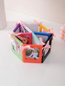 1/3/5 إطار صور مغناطيسي ملون بحجم 3 بوصة، مغناطيس ثلاجة لكاميرا فورية بحجم 3 بوصة، إطارات بتصميم الفيونكة الكلاسيكية للمكتب والمنزل والسبورات والخزائن والثلاجات، ديكور متعدد الاستخدامات، هدايا عيد ميلاد وعيد الميلاد المبتكرة - متعدد الألوان - مشاهدة 11